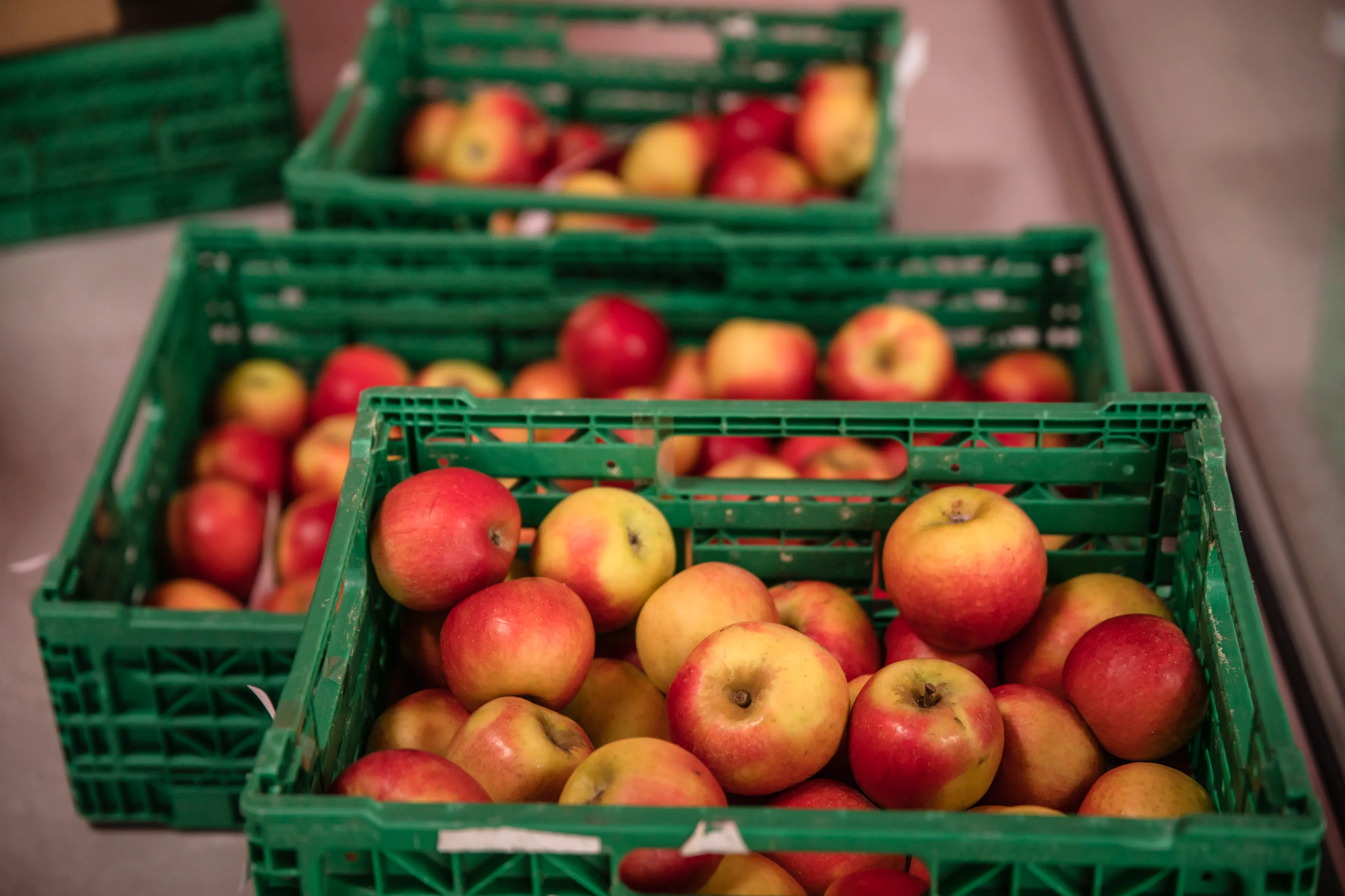 Äpfel am Swing ohne Senf