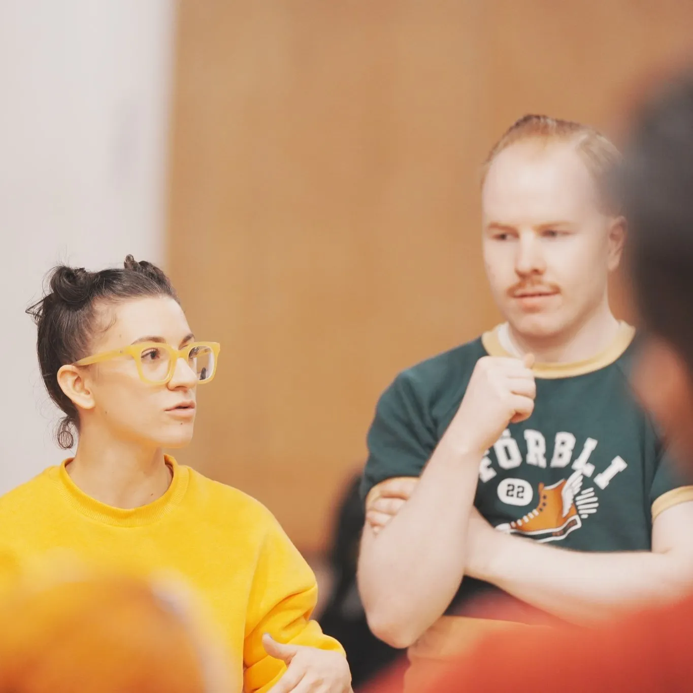 Nils and Bianca teaching.